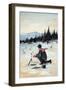 Ice Fishing-null-Framed Art Print