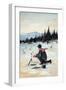 Ice Fishing-null-Framed Art Print