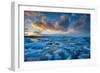 Ice floating on Jokulsarlon glacial lake, Vatnajokull glacier-Terry Whittaker-Framed Photographic Print