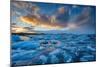 Ice floating on Jokulsarlon glacial lake, Vatnajokull glacier-Terry Whittaker-Mounted Photographic Print