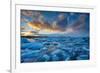 Ice floating on Jokulsarlon glacial lake, Vatnajokull glacier-Terry Whittaker-Framed Photographic Print