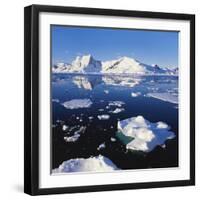 Ice Floe on the Antarctic Peninsula-Geoff Renner-Framed Photographic Print