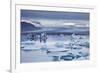 Ice floes in the lagoon at Jokulsarlon, Vatnajokull National Park-Nigel Hicks-Framed Photographic Print