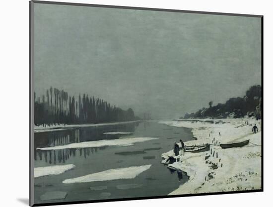 Ice Floes on the Seine at Bougival, Around 1867-Claude Monet-Mounted Giclee Print