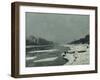 Ice Floes on the Seine at Bougival, Around 1867-Claude Monet-Framed Giclee Print