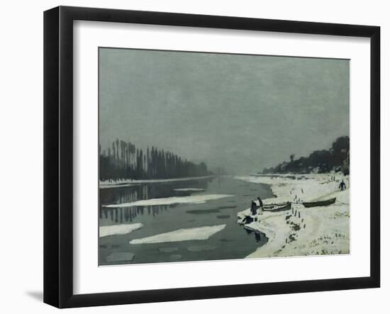 Ice Floes on the Seine at Bougival, Around 1867-Claude Monet-Framed Giclee Print