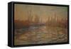 Ice Flows on the Seine, 1880-Claude Monet-Framed Stretched Canvas