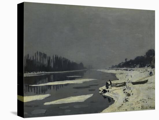 Ice Flows on the Seine at Bougival, Ca. 1870-Claude Monet-Stretched Canvas