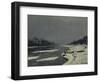 Ice Flows on the Seine at Bougival, Ca. 1870-Claude Monet-Framed Art Print