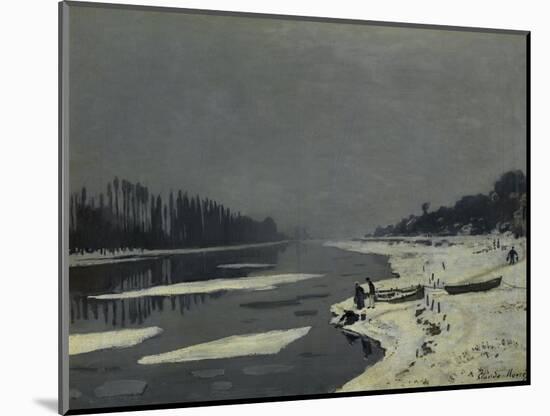 Ice Flows on the Seine at Bougival, Ca. 1870-Claude Monet-Mounted Art Print