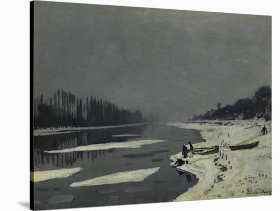 Ice Flows on the Seine at Bougival, Ca. 1870-Claude Monet-Stretched Canvas