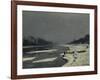 Ice Flows on the Seine at Bougival, Ca. 1870-Claude Monet-Framed Art Print