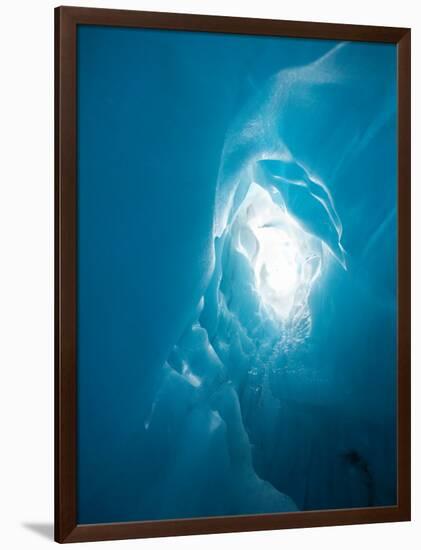 Ice Formation in Franz Josef Glacier, South Island, New Zealand-David Wall-Framed Photographic Print