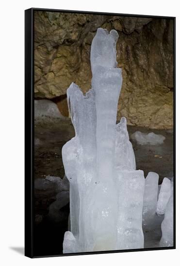 Ice Formation in Ledena Pecina Ice Cave Inside Obla Glava, Durmitor Np, Montenegro-Radisics-Framed Stretched Canvas