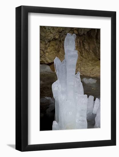 Ice Formation in Ledena Pecina Ice Cave Inside Obla Glava, Durmitor Np, Montenegro-Radisics-Framed Photographic Print