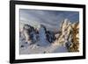 Ice Formations in Roque De Los Muchachos, Island La Palma, Canary Islands, Spain-Rainer Mirau-Framed Photographic Print