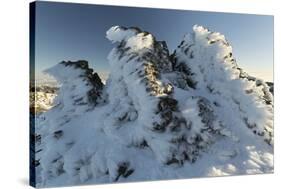 Ice Formations in Roque De Los Muchachos, Island La Palma, Canary Islands, Spain-Rainer Mirau-Stretched Canvas