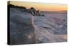 Ice Formations on Salt Water and Ice-Glazed Rocks Along Seashore of Long Island Sound-Lynn M^ Stone-Stretched Canvas