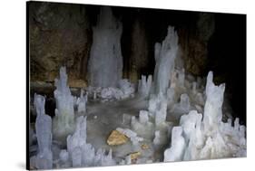 Ice Forming Stalagmite Structures in Ledena Pecina, Obla Glava, Durmitor Np, Montenegro-Radisics-Stretched Canvas