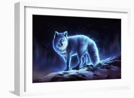 Ice Fox-JoJoesArt-Framed Giclee Print