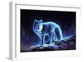 Ice Fox-JoJoesArt-Framed Giclee Print