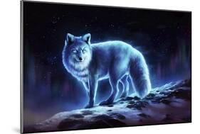 Ice Fox-JoJoesArt-Mounted Giclee Print