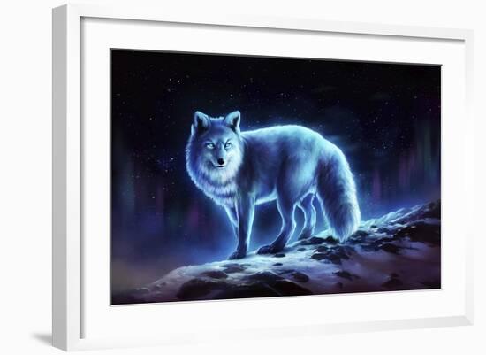 Ice Fox-JoJoesArt-Framed Giclee Print