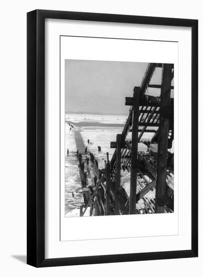 Ice Harvesting-null-Framed Art Print