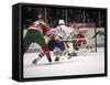 Ice Hockey East Rutherford, New Jersey, USA-null-Framed Stretched Canvas