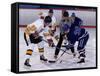 Ice Hockey Face Off, Torronto, Ontario, Canada-Paul Sutton-Framed Stretched Canvas