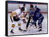 Ice Hockey Face Off, Torronto, Ontario, Canada-Paul Sutton-Framed Stretched Canvas