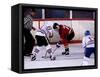 Ice Hockey Face Off, Torronto, Ontario, Canada-Paul Sutton-Framed Stretched Canvas