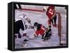 Ice Hockey Game Action-null-Framed Stretched Canvas