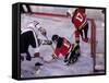 Ice Hockey Game Action-null-Framed Stretched Canvas