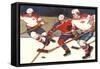 Ice Hockey Illustration-null-Framed Stretched Canvas