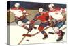 Ice Hockey Illustration-null-Stretched Canvas