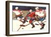 Ice Hockey Illustration-null-Framed Art Print