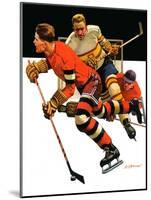 "Ice Hockey Match,"January 18, 1936-Maurice Bower-Mounted Giclee Print