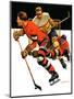 "Ice Hockey Match,"January 18, 1936-Maurice Bower-Mounted Giclee Print