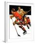 "Ice Hockey Match,"January 18, 1936-Maurice Bower-Framed Giclee Print