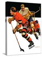 "Ice Hockey Match,"January 18, 1936-Maurice Bower-Stretched Canvas