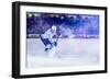 Ice Hockey Player in Action Kicking with Stick-dotshock-Framed Photographic Print