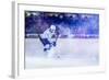 Ice Hockey Player in Action Kicking with Stick-dotshock-Framed Photographic Print