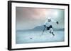 Ice Hockey Player on the Ice, Outdoor.-Andrey Yurlov-Framed Photographic Print