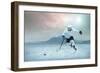 Ice Hockey Player on the Ice, Outdoor.-Andrey Yurlov-Framed Photographic Print