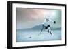 Ice Hockey Player on the Ice, Outdoor.-Andrey Yurlov-Framed Photographic Print