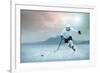 Ice Hockey Player on the Ice, Outdoor.-Andrey Yurlov-Framed Photographic Print