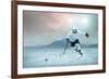 Ice Hockey Player on the Ice, Outdoor.-Andrey Yurlov-Framed Photographic Print