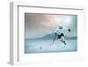 Ice Hockey Player on the Ice, Outdoor.-Andrey Yurlov-Framed Photographic Print