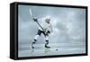 Ice Hockey Player on the Ice-yuran-78-Framed Stretched Canvas